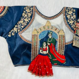Bridal Wear Designer Blouse (Navy)