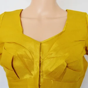 Elegant Gold Brocade Blouse – Size 42
