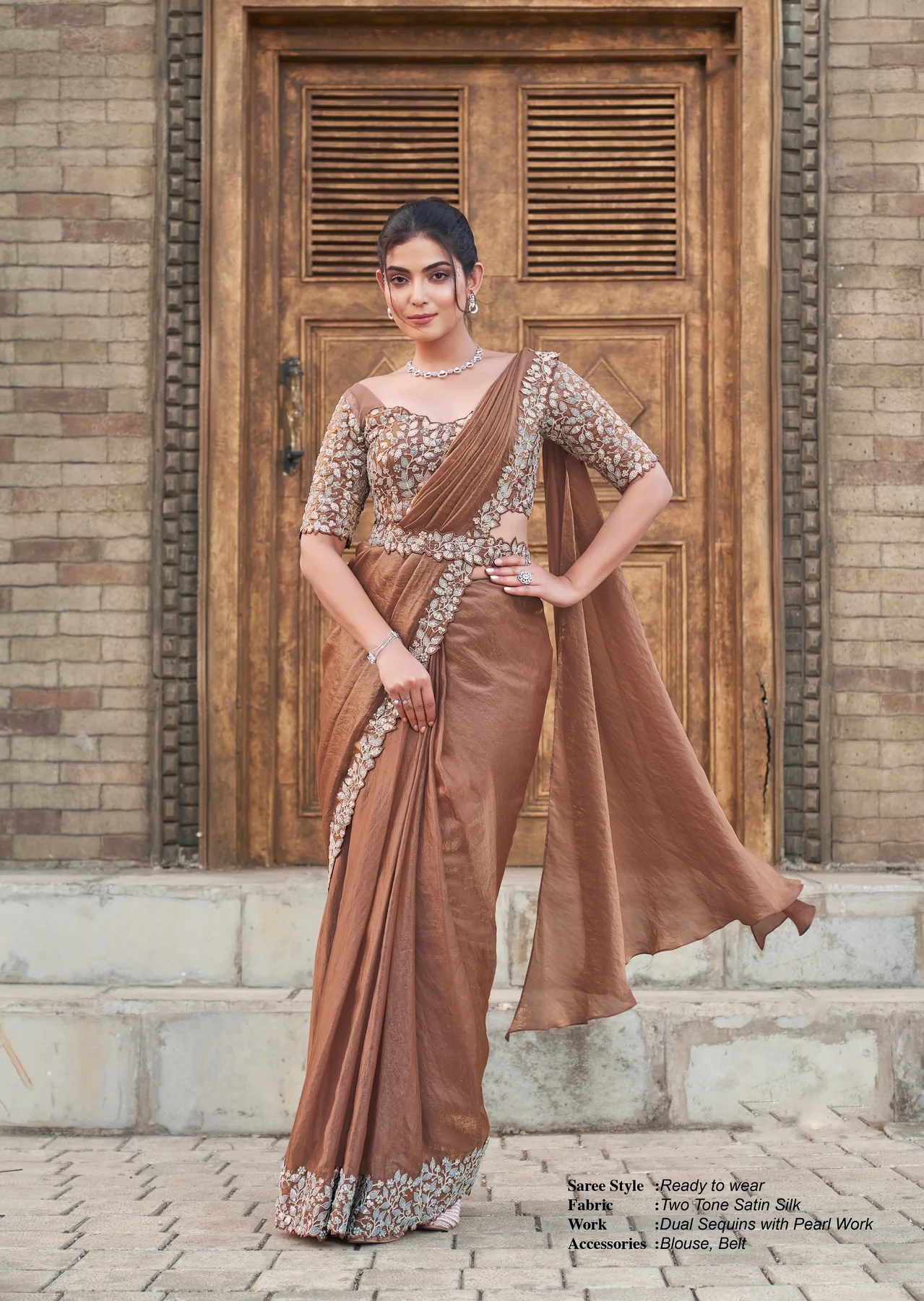 Ready To Wear Saree with Stitched Blouse